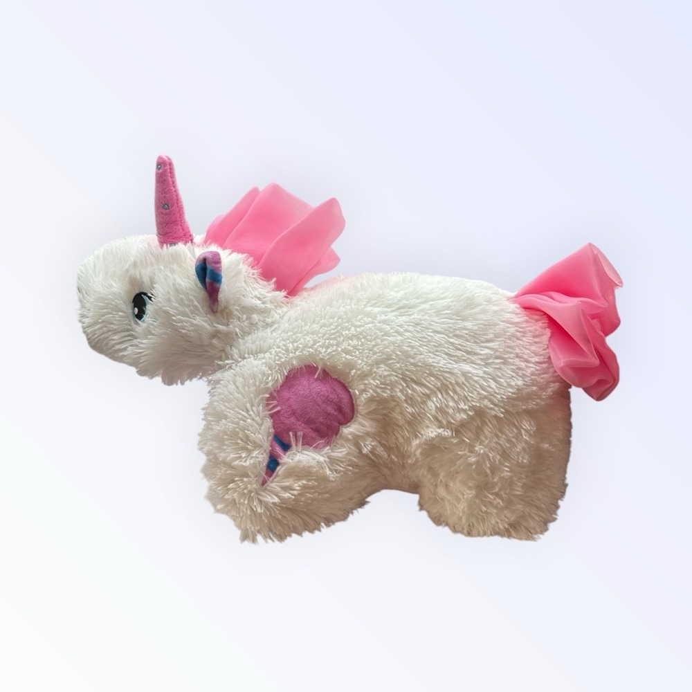Pillow Pets Unicorn Plush Pillow White Pink Magical Stuffed Animal Soft - Picture 4 of 4